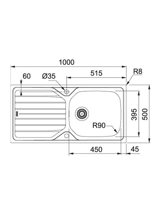 Νεροχύτης FRANKE RENO RNX 611-100