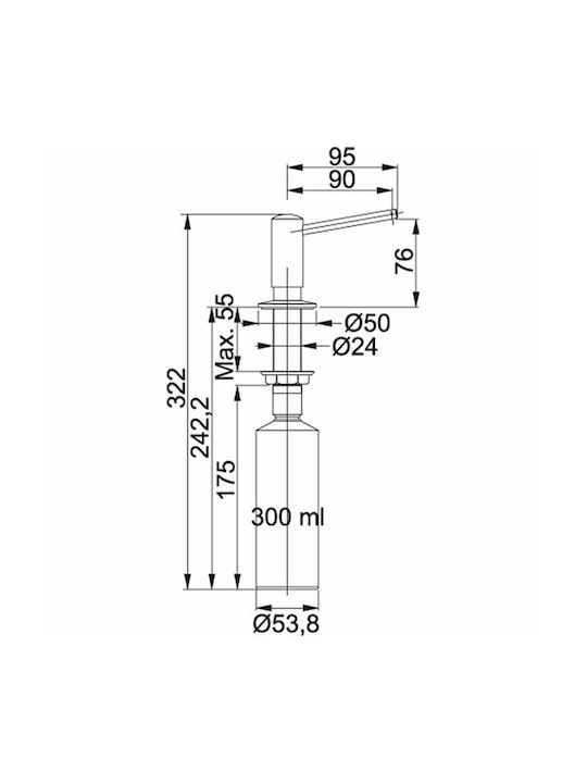 FRANKE Dispenser Χρωμέ.