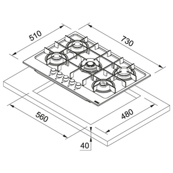 FRANKE FHMA 755 4G DC MB C.