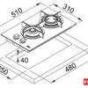 FRANKE Mythos Black FHCR 302 2G HE BK C Εστία Αερίου.