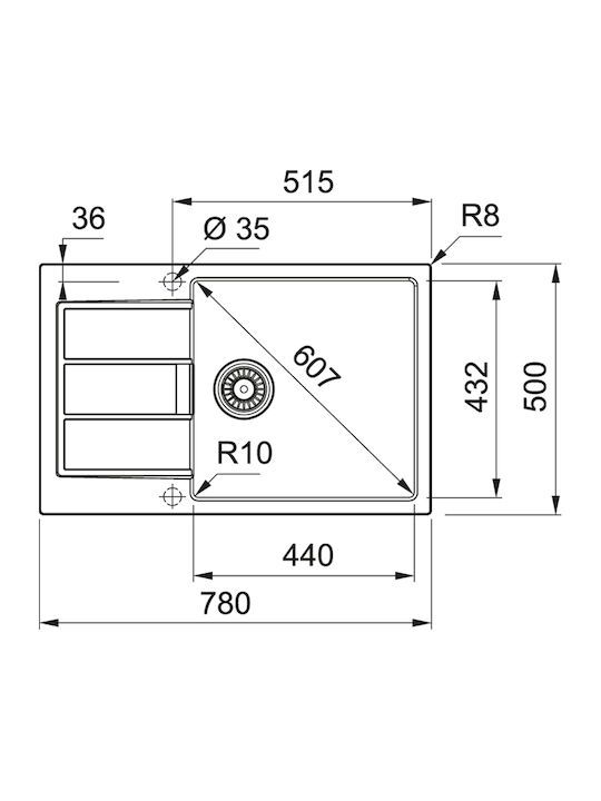 FRANKE Sirius 2.0 611-78 XL(500)