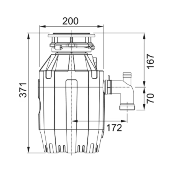 FRANKE Σκουπιδοφάγος TE 75 HEAVY DUTY.