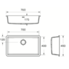 FRANKE Solid Surface 110-70 Pure White..